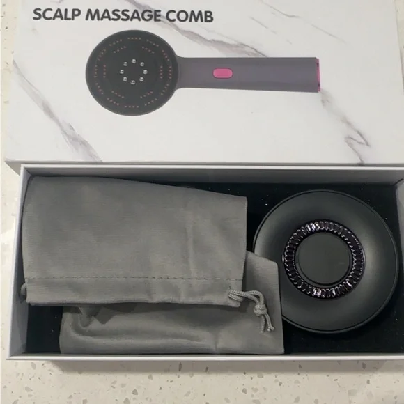 Gray and Pink Scalp Massage Comb - Picture 2 of 4